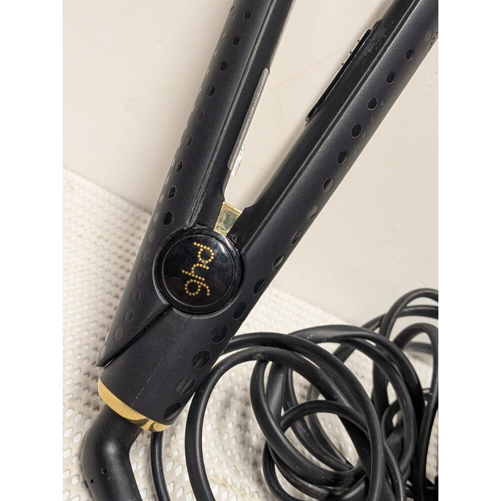 GHD 5.0 1" Flat Iron Ceramic Hair Straightner Styler Black Gold Electric